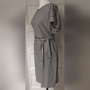 Black and White Striped Dress